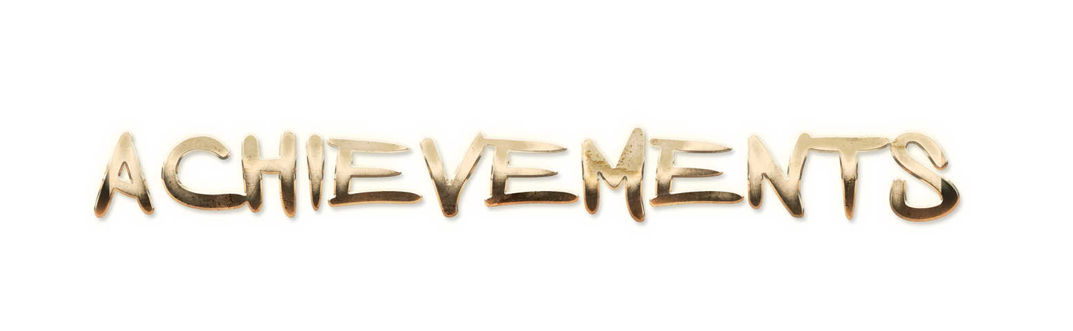 WORD ACHIEVEMENTS gold text effects art typography PNG images free